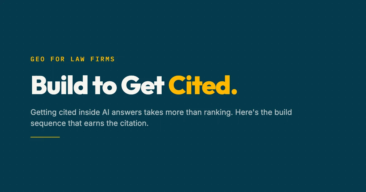 Taqtics: GEO for Law Firms. Build to Get Cited.