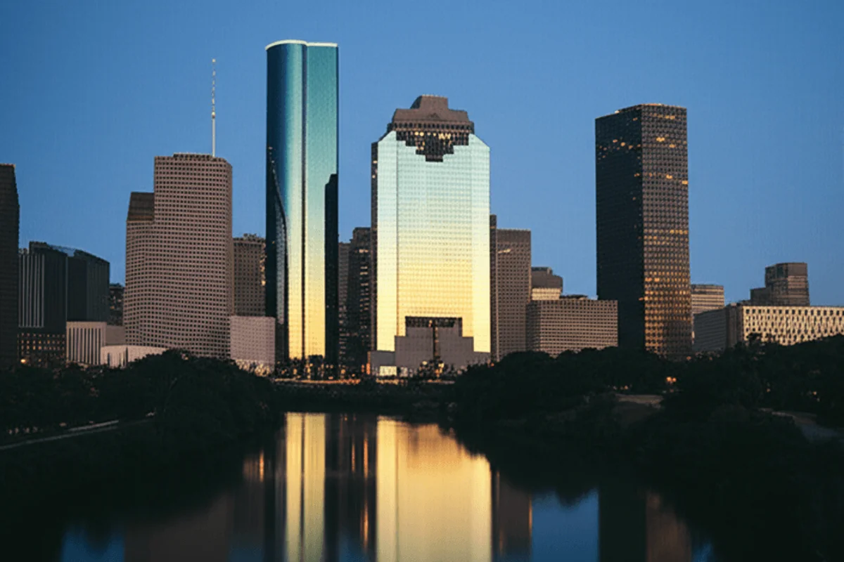 Houston legal advertising market showing $7.2M monthly spend with radio at 34% allocation