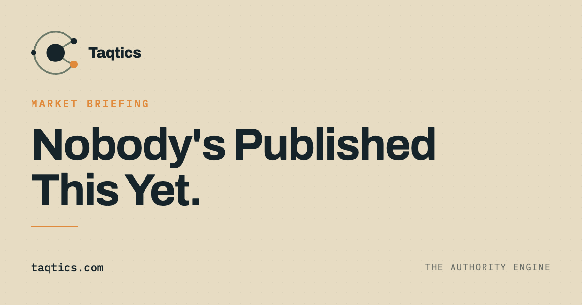 Google's June 2026 spam update, a Taqtics briefing card on the brand ground