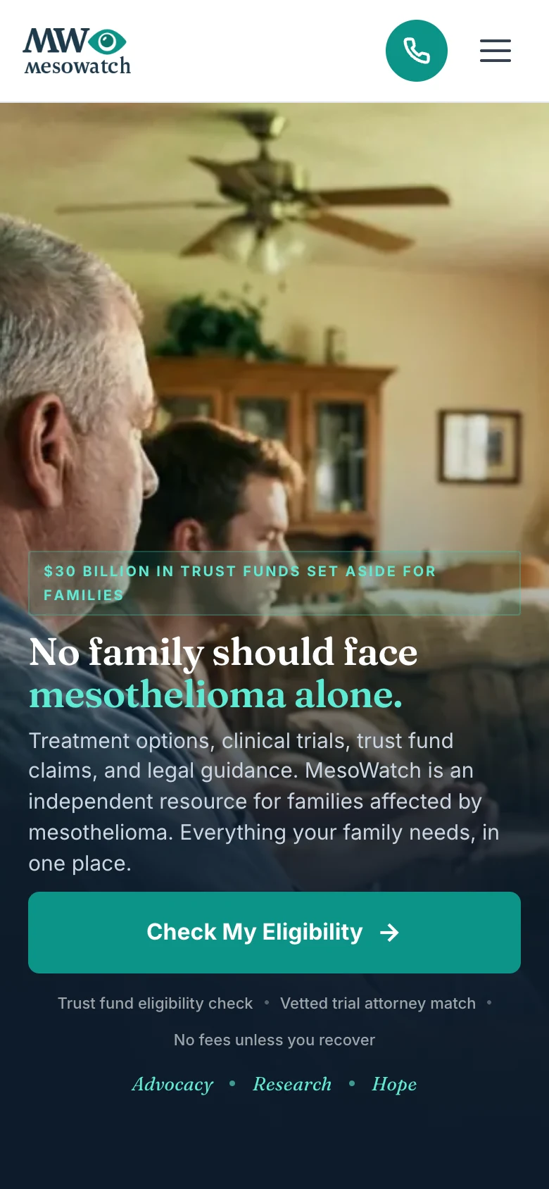 A national mesothelioma resource: Mobile