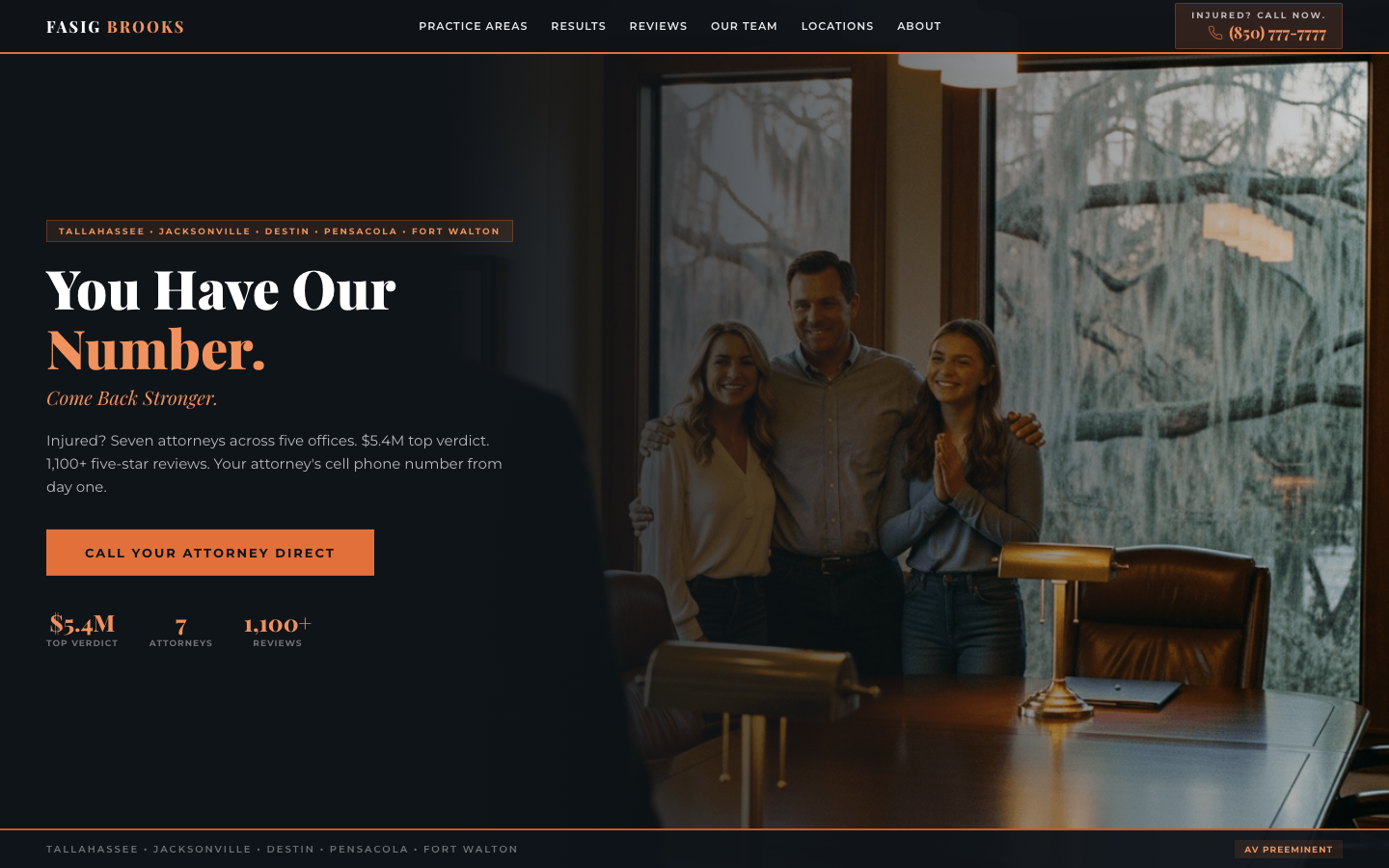 Fasig Brooks website screenshot